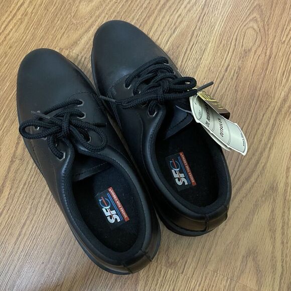 NEW! Shoes For Crews Men's Oxford Shoes Steel Toe Slip Resistant Black US 8 - Picture 6 of 8